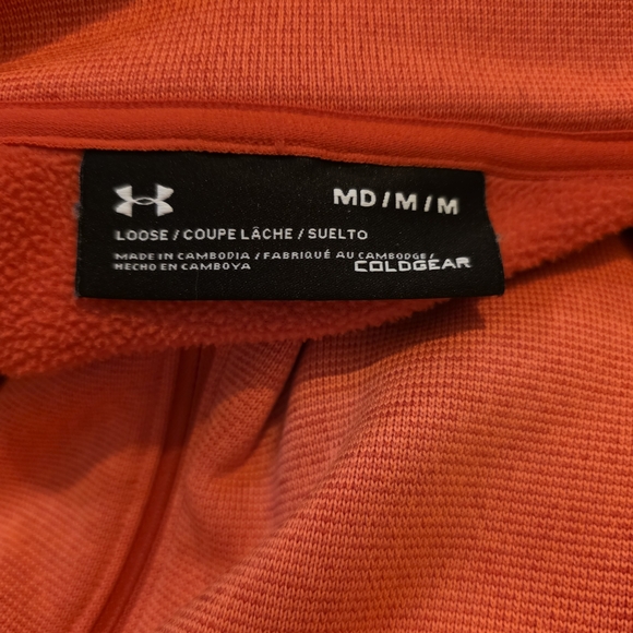 Under Armour Women's ColdGear Swacket Orange Sz Medium - Picture 2 of 7